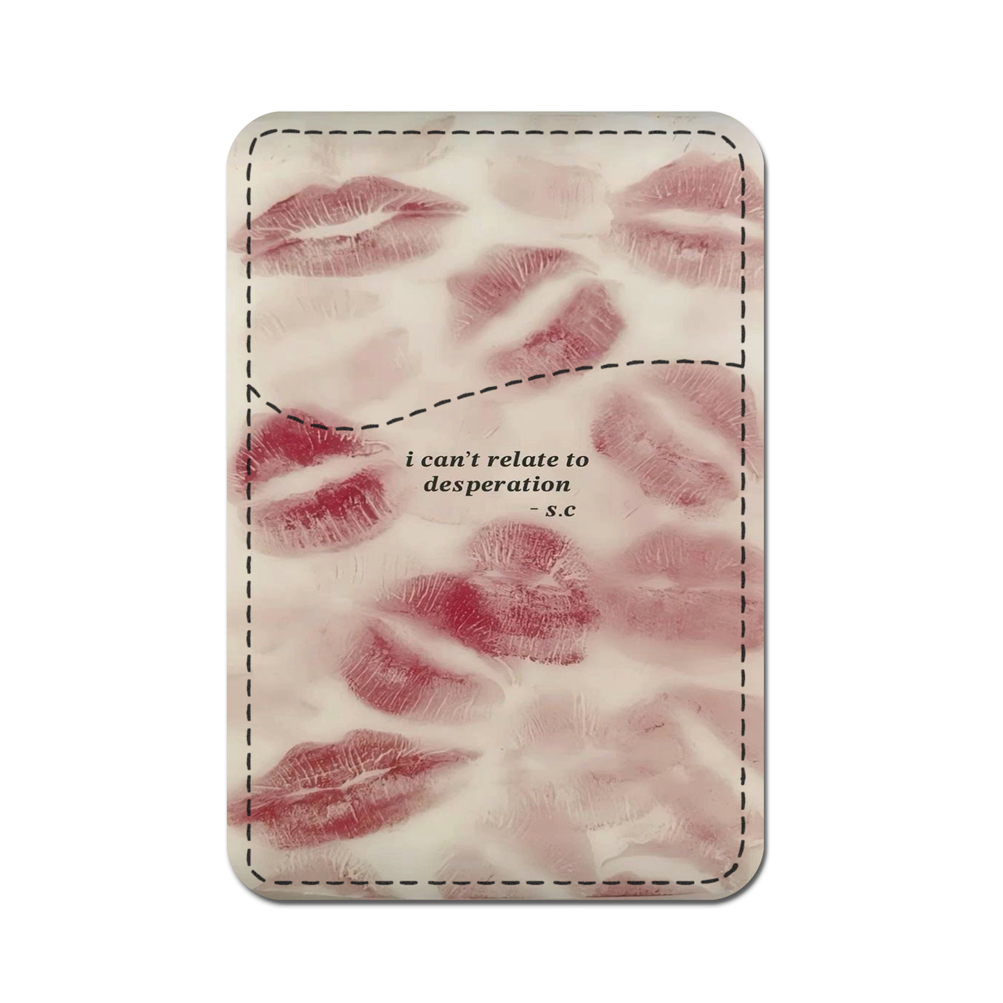 Desperation Lips Pattern Phone Wallet.