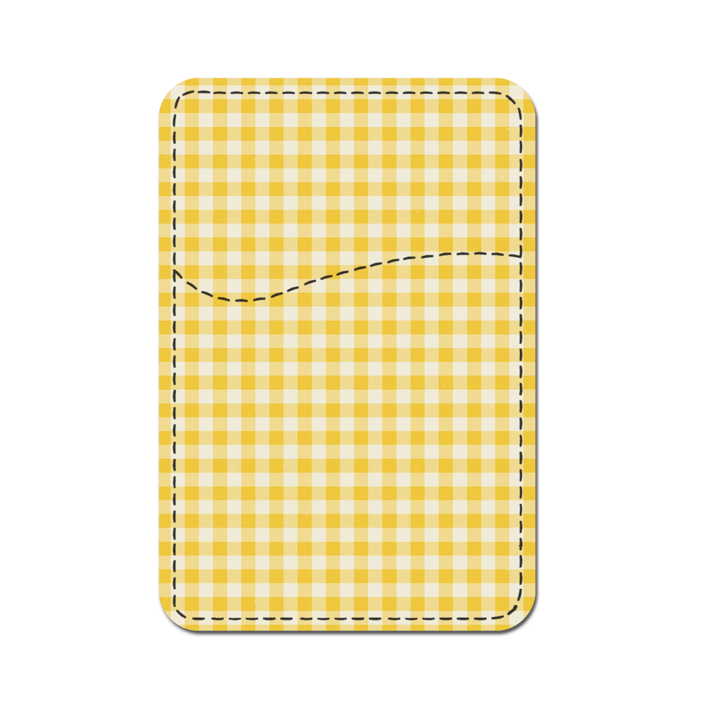 Y2k Yellow Checkered Phone Wallet.