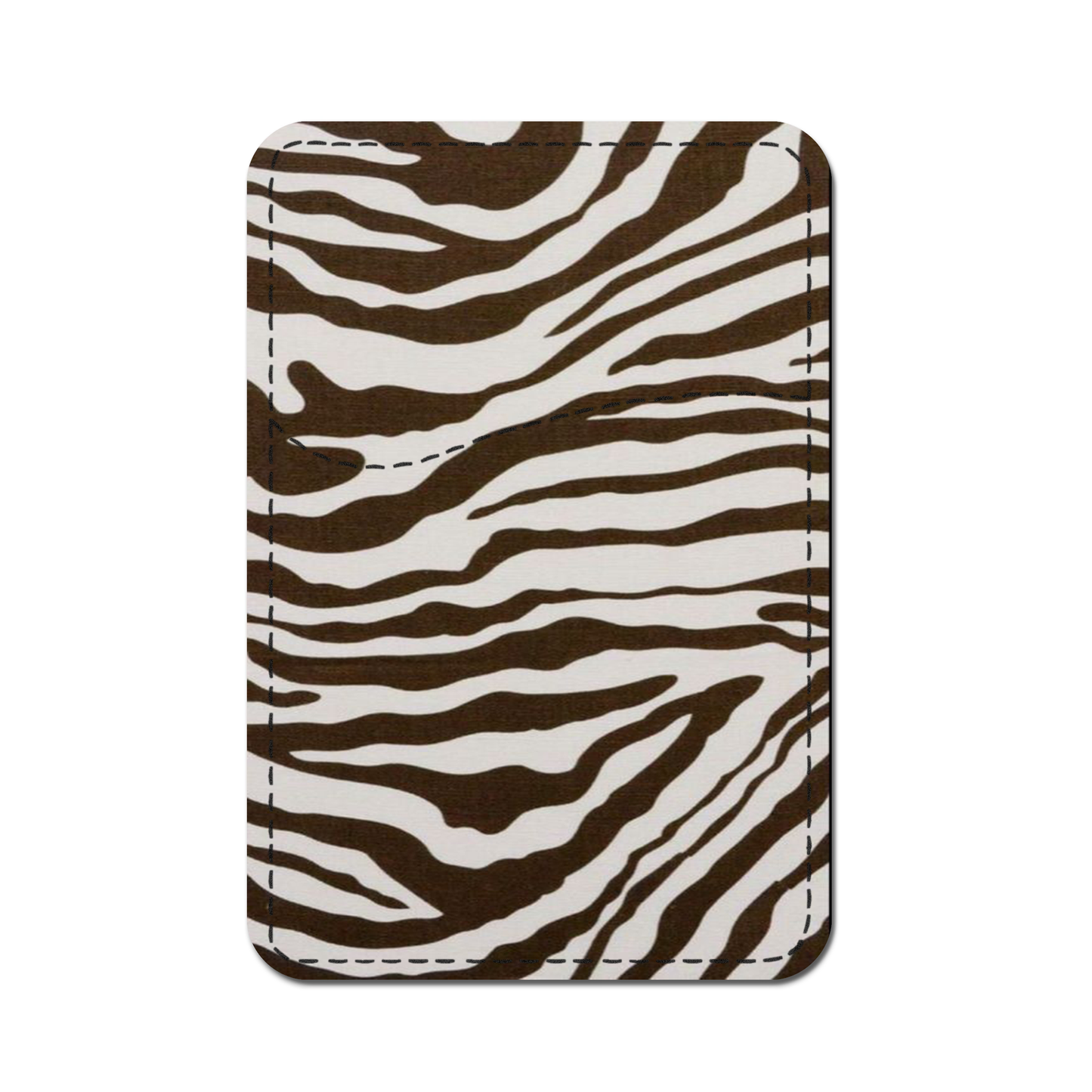 Brown and White Zebra Print Phone Wallet.