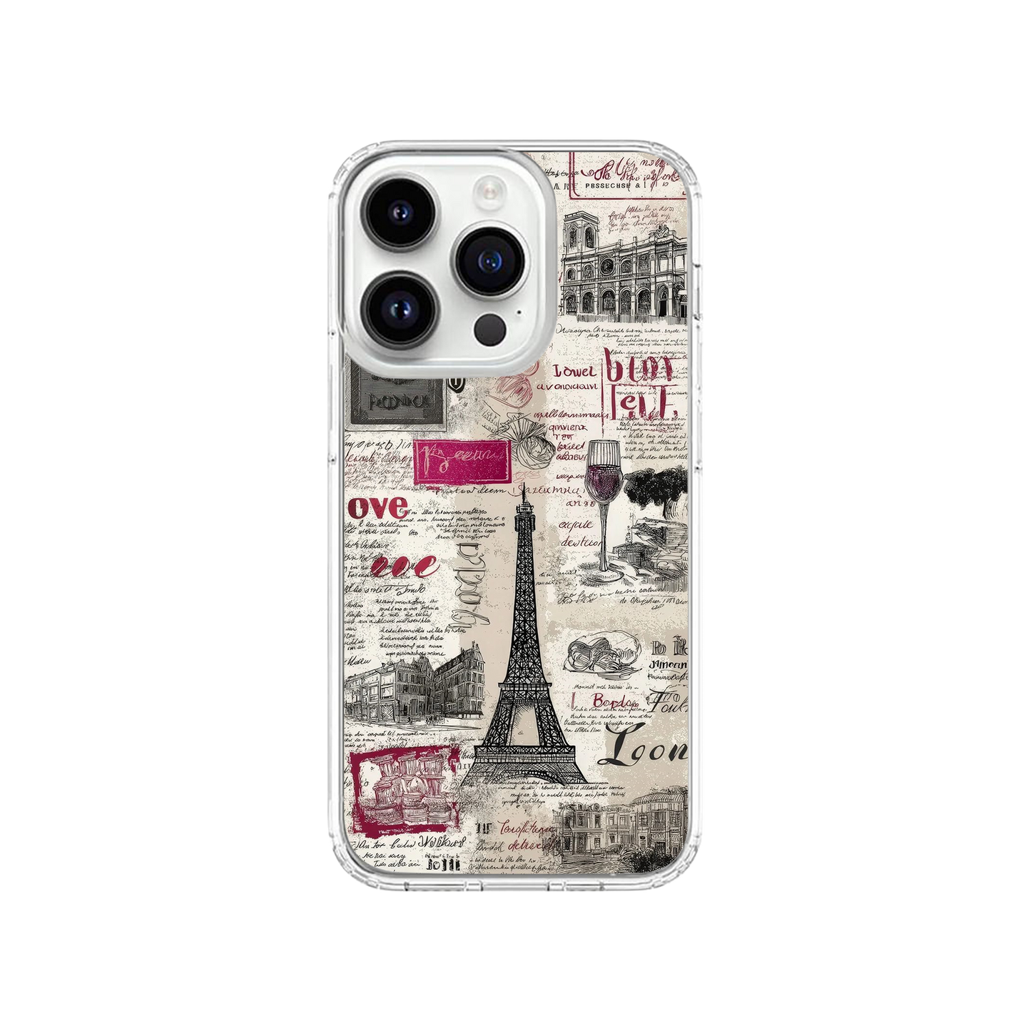 Paris Aesthetic Collage Phone Case.