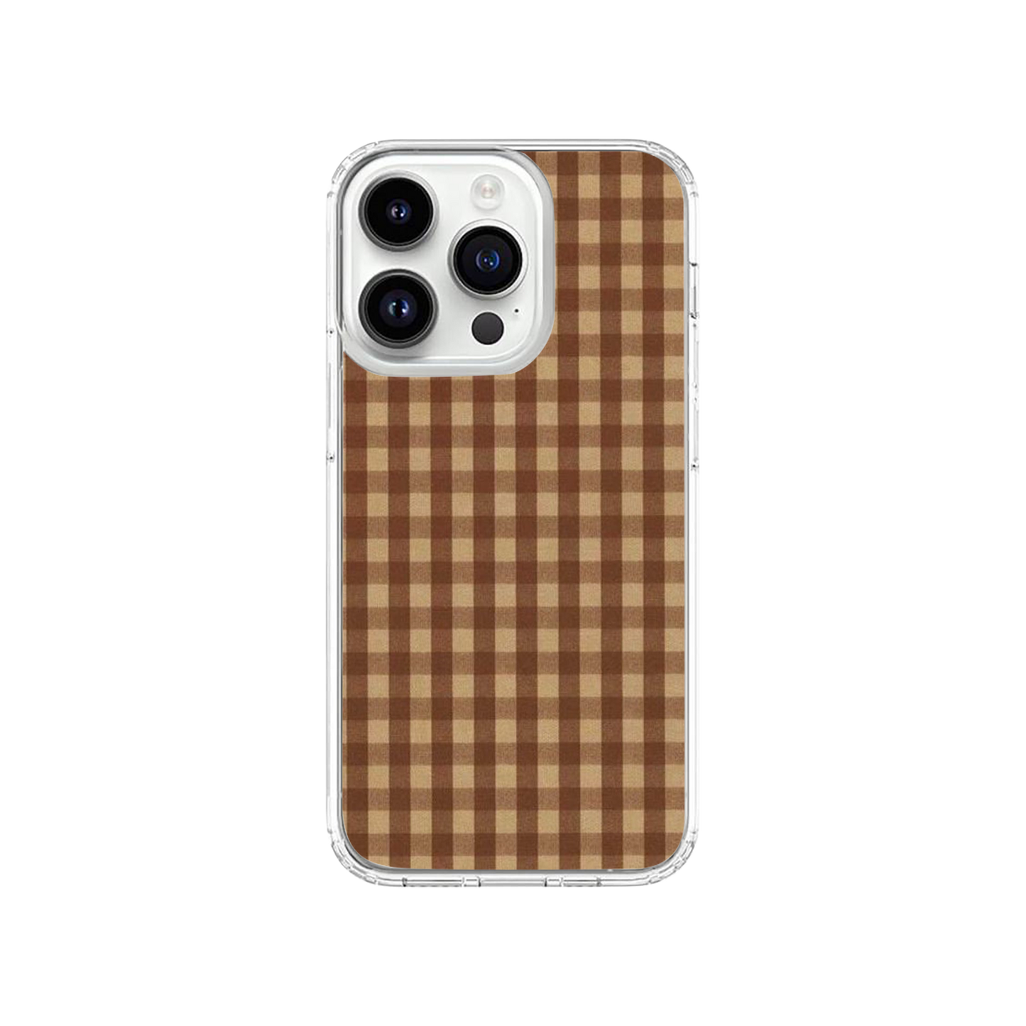 Brown Checkered Phone Case.