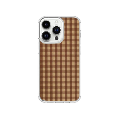 Brown Checkered Phone Case.