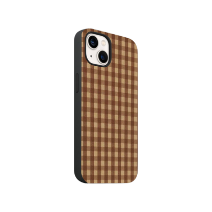 Brown Checkered Phone Case.