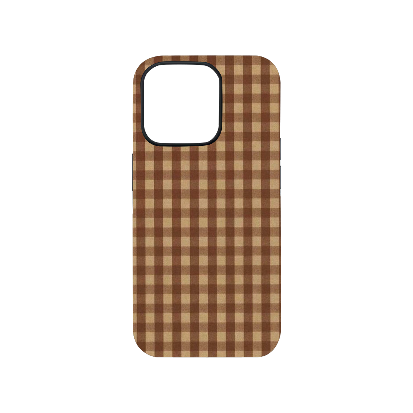 Brown Checkered Phone Case.