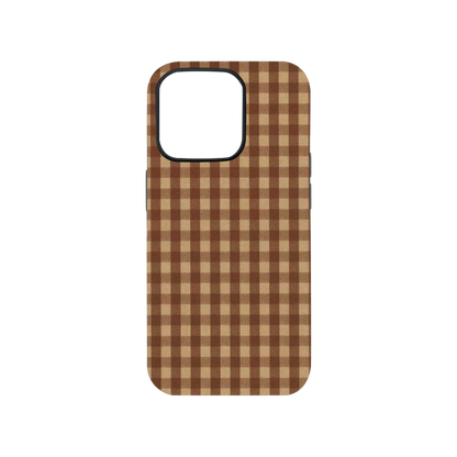 Brown Checkered Phone Case.