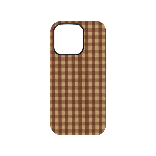 Brown Checkered Phone Case.