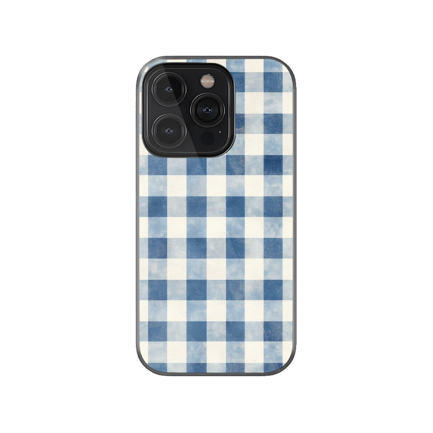 Tie Dye Blue Checkered Phone Case.