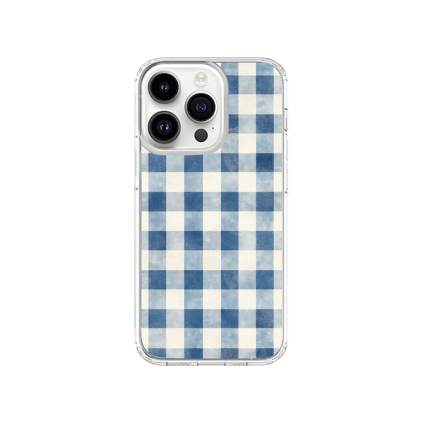 Tie Dye Blue Checkered Phone Case.