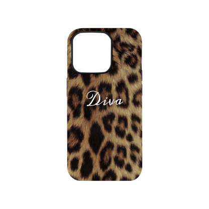 Diva Leopard Print Phone Case.