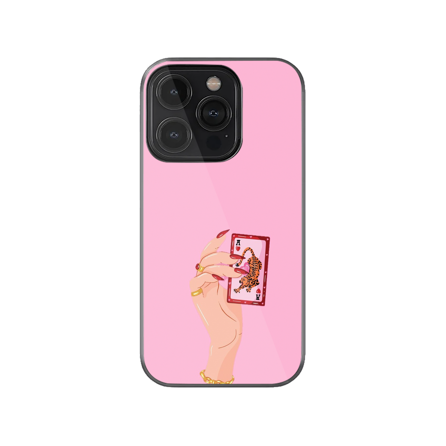 Tiger Ace of Hearts Phone Case.