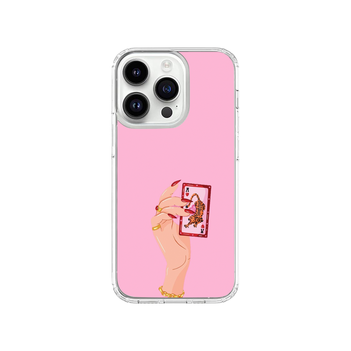 Tiger Ace of Hearts Phone Case.
