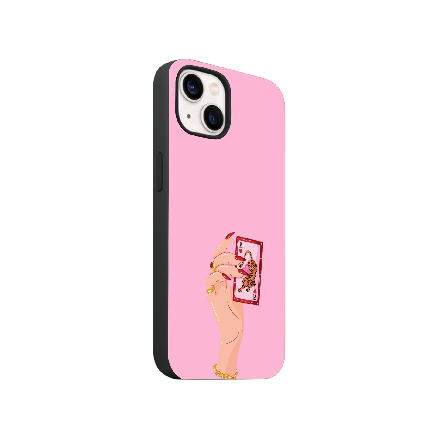 Tiger Ace of Hearts Phone Case.