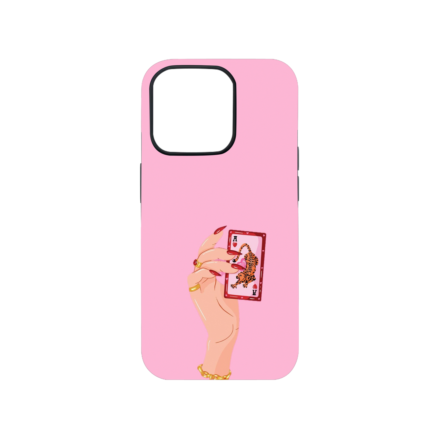 Tiger Ace of Hearts Phone Case.