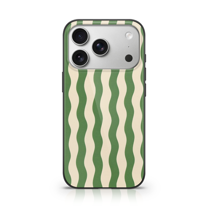 Groovy Matcha Swirl Phone Case.