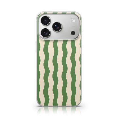 Groovy Matcha Swirl Phone Case.