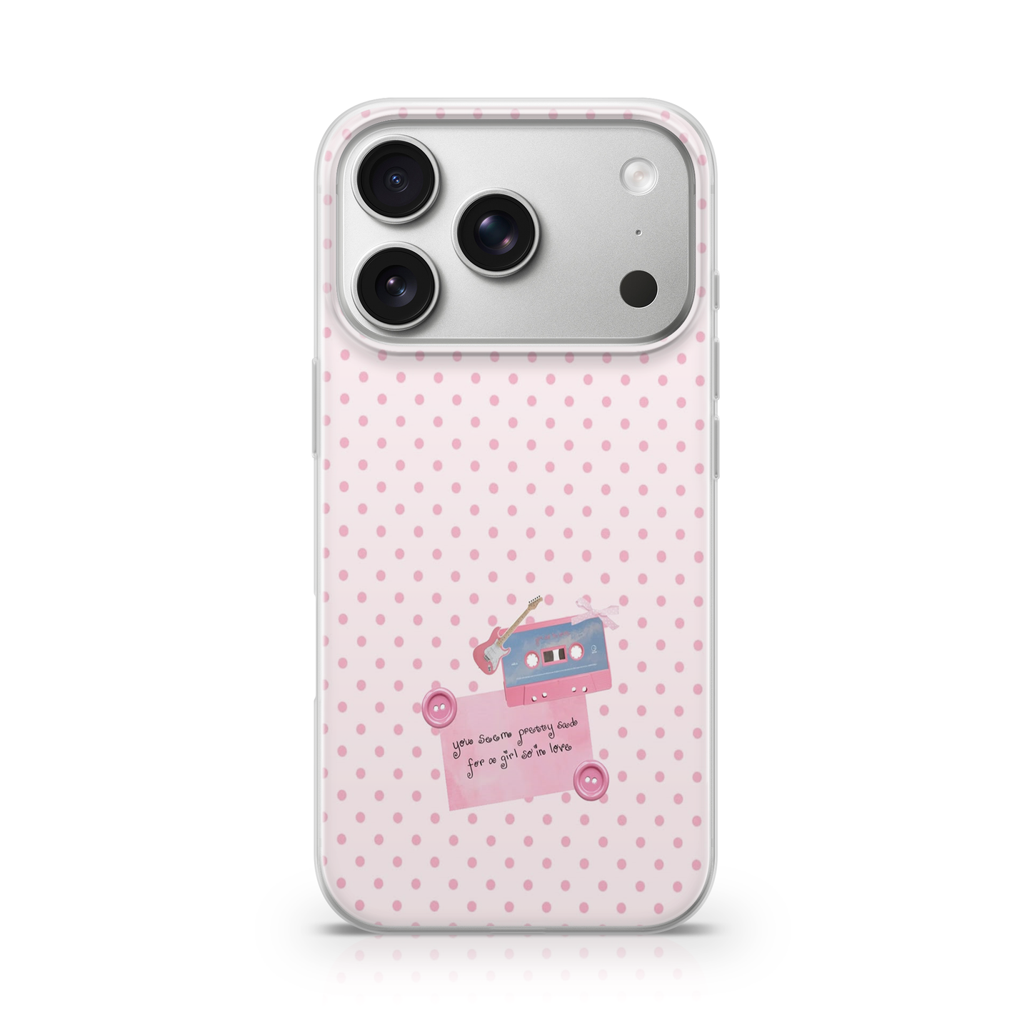Girl So In Love Polka Dot Phone Case.