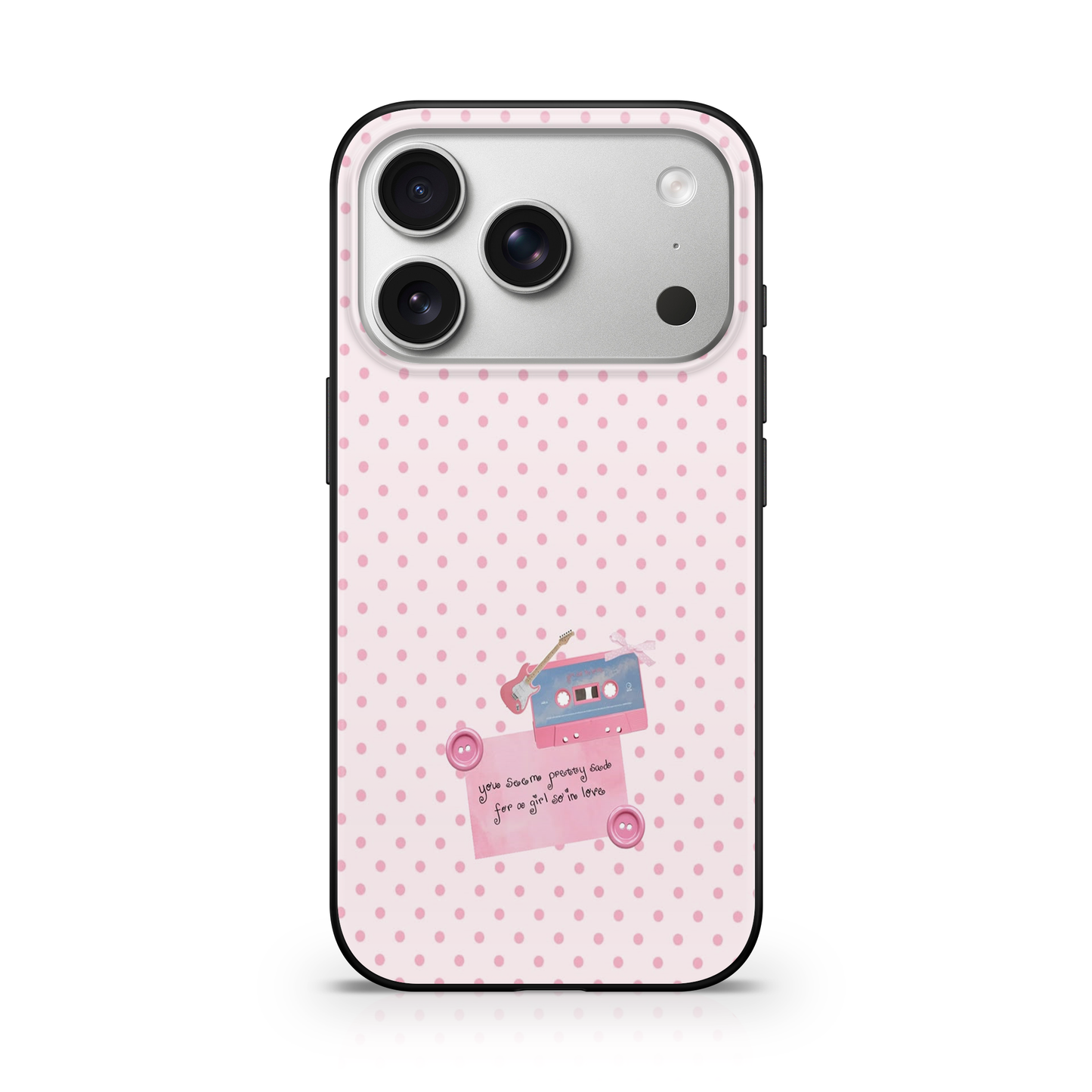 Girl So In Love Polka Dot Phone Case.