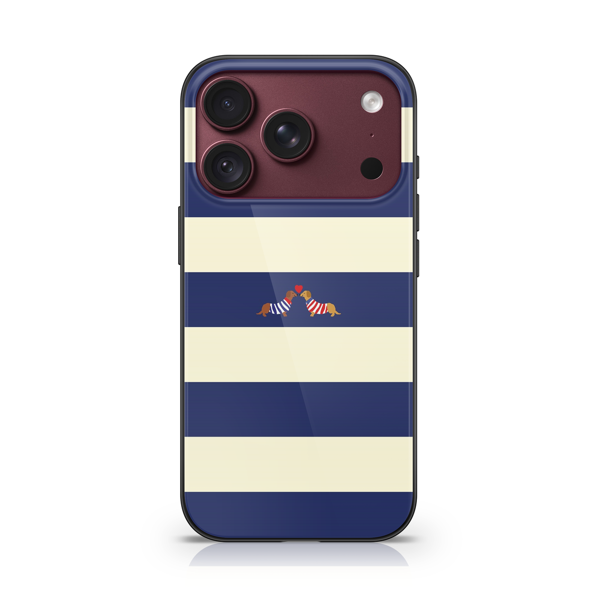 Puppy Love Stripes Phone Case.