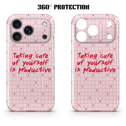 Gingham Self-Care Phone Case