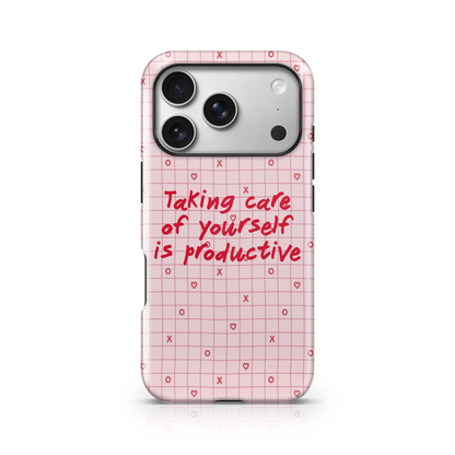 Gingham Self-Care Phone Case