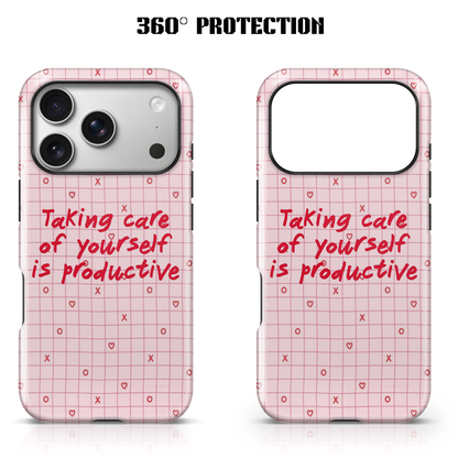 Gingham Self-Care Phone Case