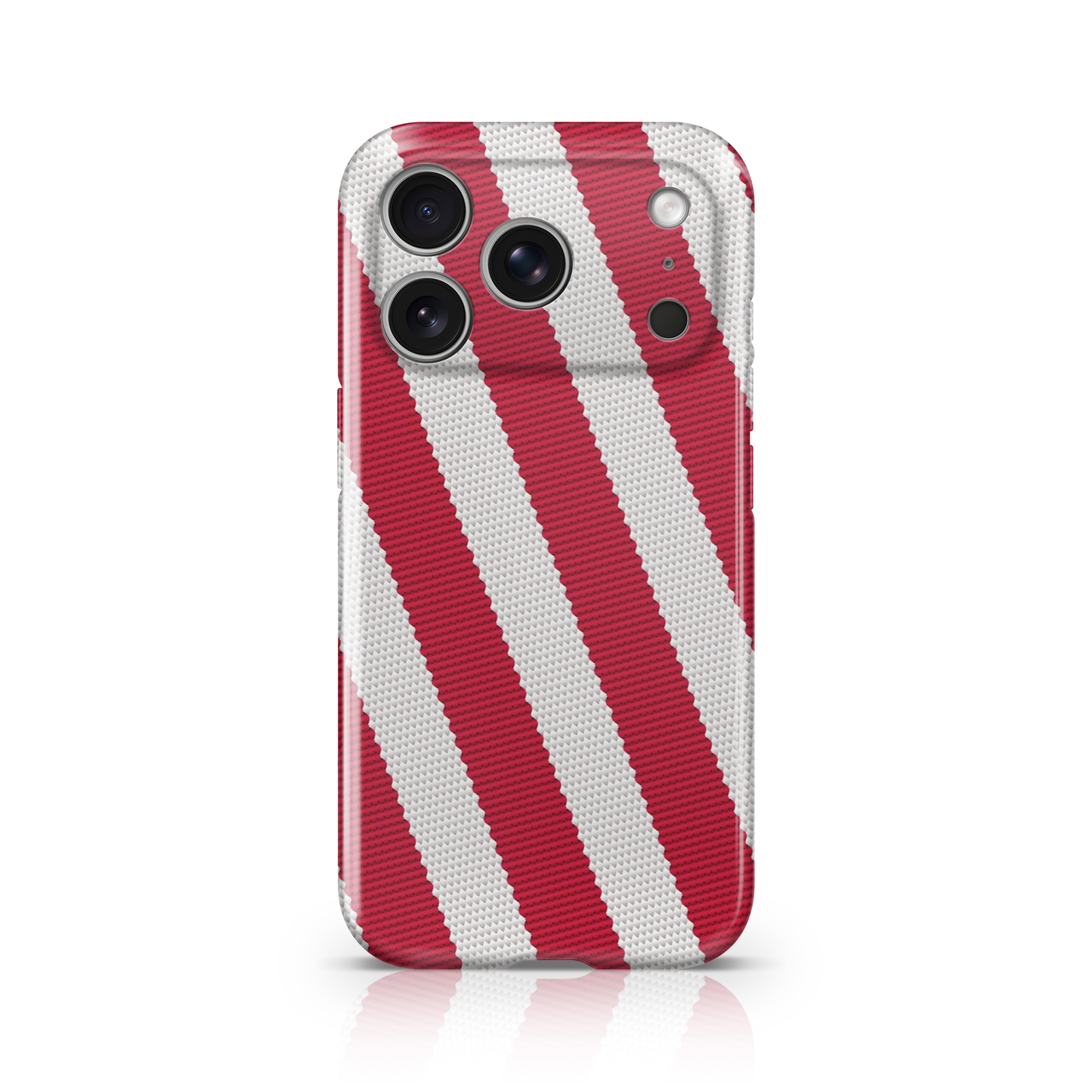 Y2k Red Stripe Pattern Phone Case.