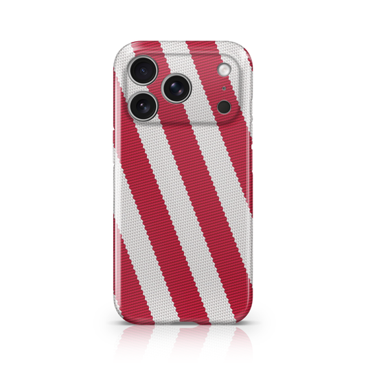 Y2k Red Stripe Pattern Phone Case.